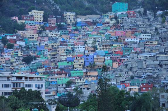 As favelas de Pétion-Ville, no subúrbio da capital Port-au-Prince, no Haiti